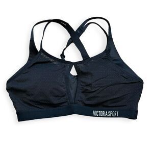VICTORIA’S SECRET VICTORIA SPORT VSX Women's Black Keyhole Crisscross Back Light